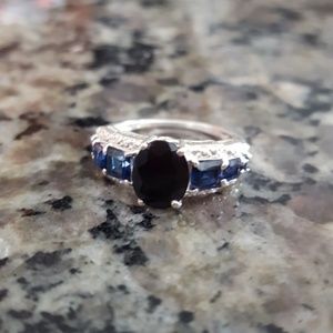Thai Black Spinel 925 silver ring